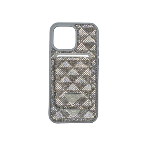 PRADA iPhone Case with Magsafe Card Holder For 16 Pro Max