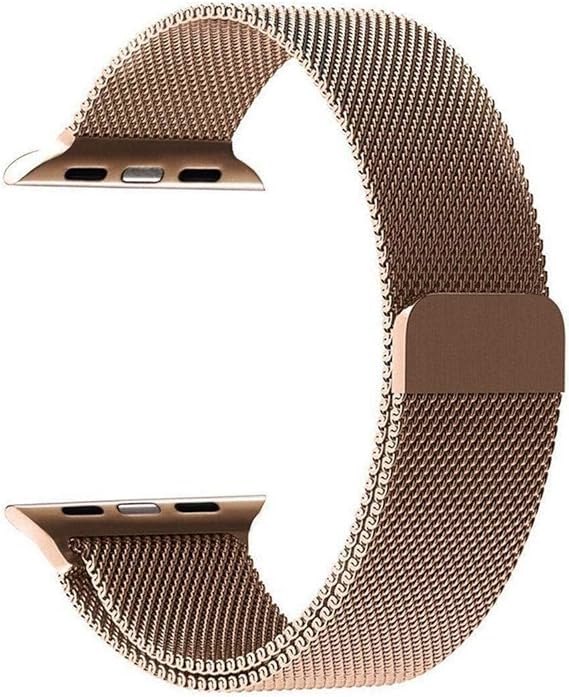 Magnetic Milanese Loop Stainless Steel Metal Strap Watch Bands For Apple Watch 42/44/45/46/49 MM Black