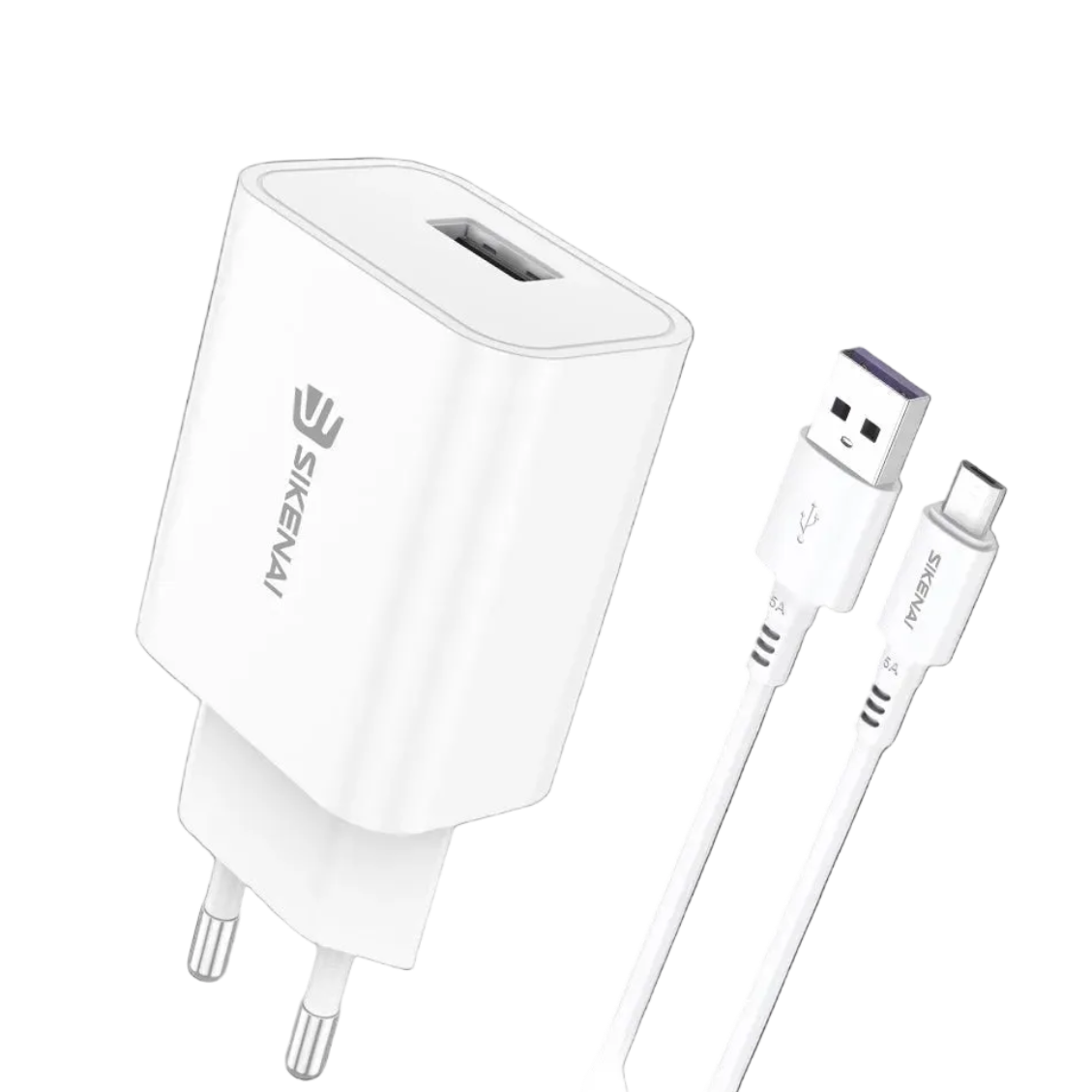 SIKENAI Adapter with Cable USB-A to Micro X3M-EU 18W