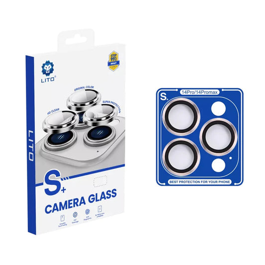 LITO 3D Clear Tempered Glass Back Camera Protector Compatible with iPhone