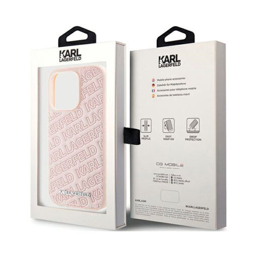 KARL LAGERFELD Quilted Pattern Case for iPhone 15 - 16 - 15 ProMax