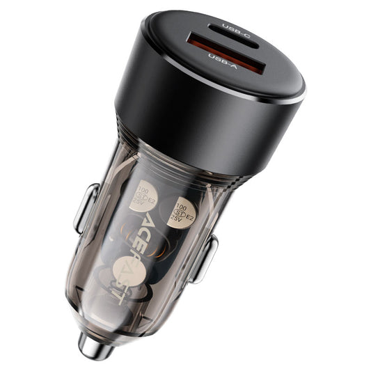 Fast Charge Car Charger B12 60W (1xUSB-C + 1xUSB-A)