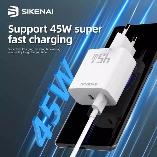 Sikenai 45W to ports with cable USB-C to USB-C