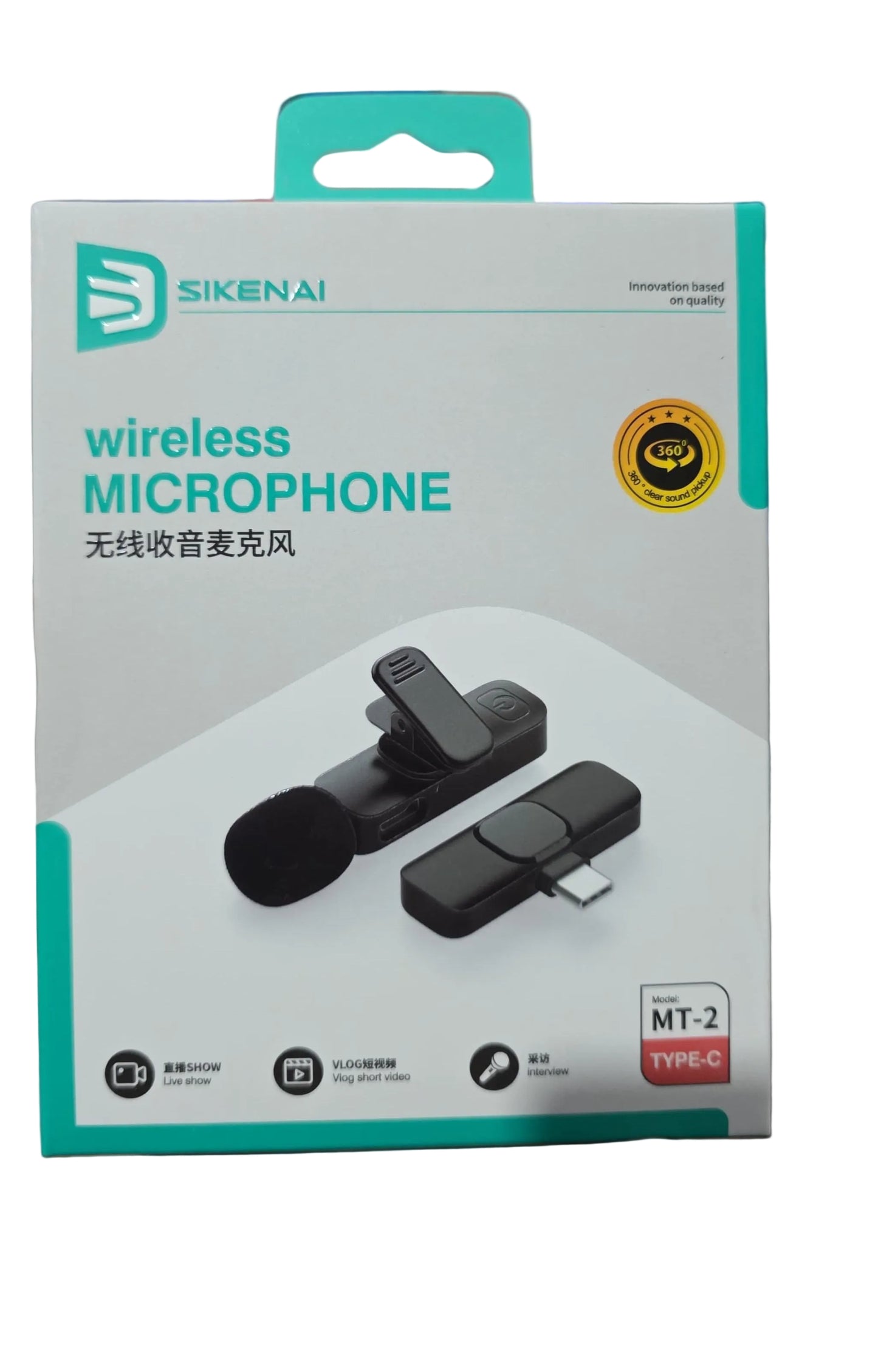 SIKENAI MT-2 Wireless Microphone with Type-C Receiver