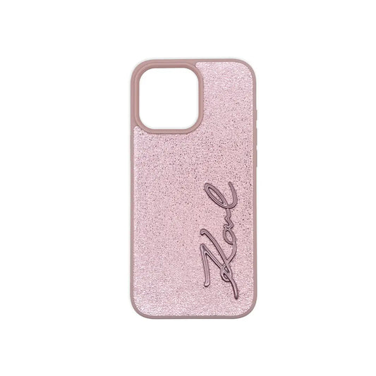 Karl Lagerfeld Silicone Metal Script Logo Case for iPhone 16 ProMax