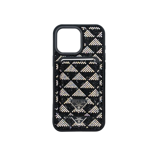 PRADA iPhone Case with Magsafe Card Holder For 16 Pro Max