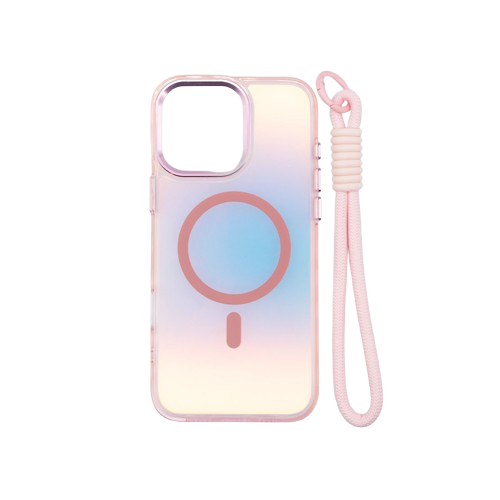 Blu wolf clear case with frame and hand strap / magsafe for iphone