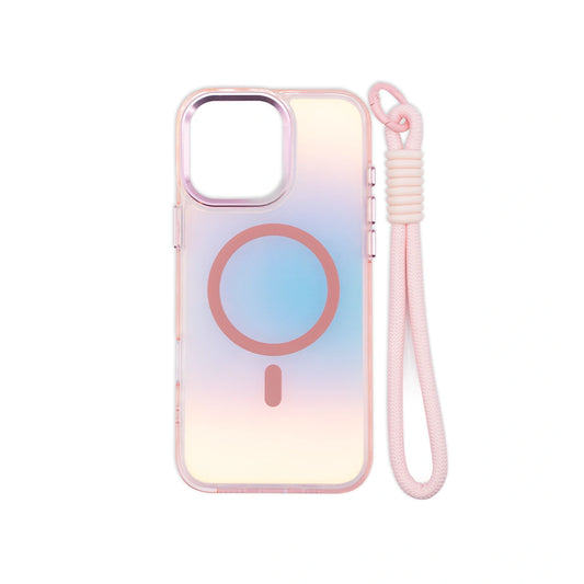 Blu wolf clear case with frame and hand strap / magsafe for iphone