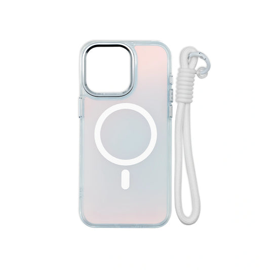 Blu wolf clear case with frame and hand strap / magsafe for iphone
