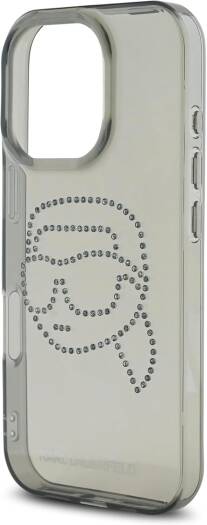 Karl Lagerfeld IML Hard Case with Rhinestones Karl Logo for iPhone 16 Pro Max