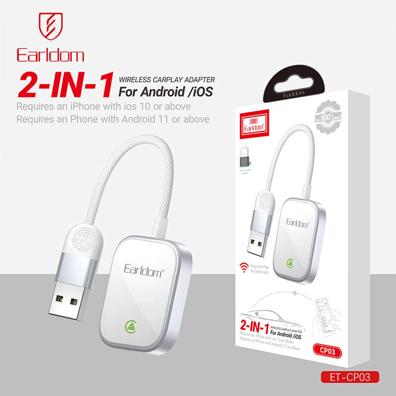 Earldom CP01 Wireless CarPlay Adapter