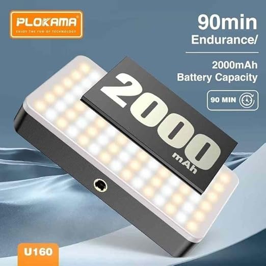 PLOKAMA Led Lighting - 360 Degree Rotating - Strong 3 Colors - 2700K TO 6500K - Black