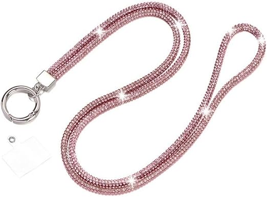 Bling Phone Lanyard Crossbody Shoulder Strap Diamond Rhinestone Chain for Phones and Bags