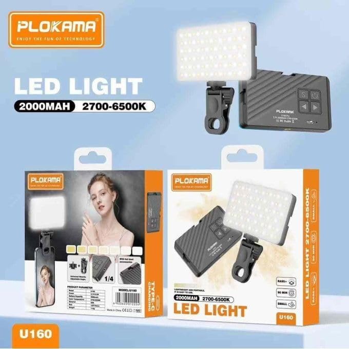 PLOKAMA Led Lighting - 360 Degree Rotating - Strong 3 Colors - 2700K TO 6500K - Black