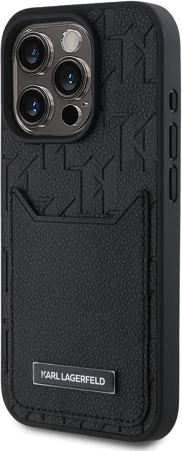 Mobile Karl Lagerfeld PU Hard Case for iPhone 16 Pro Max with Card Slot