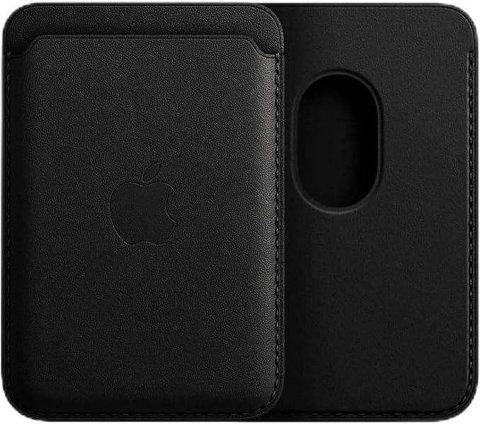 Magnetic Leather ID Card Holder Wallet Compatible with iPhone 12 13 14 15 16 17 Series Mini Plus Pro Max
