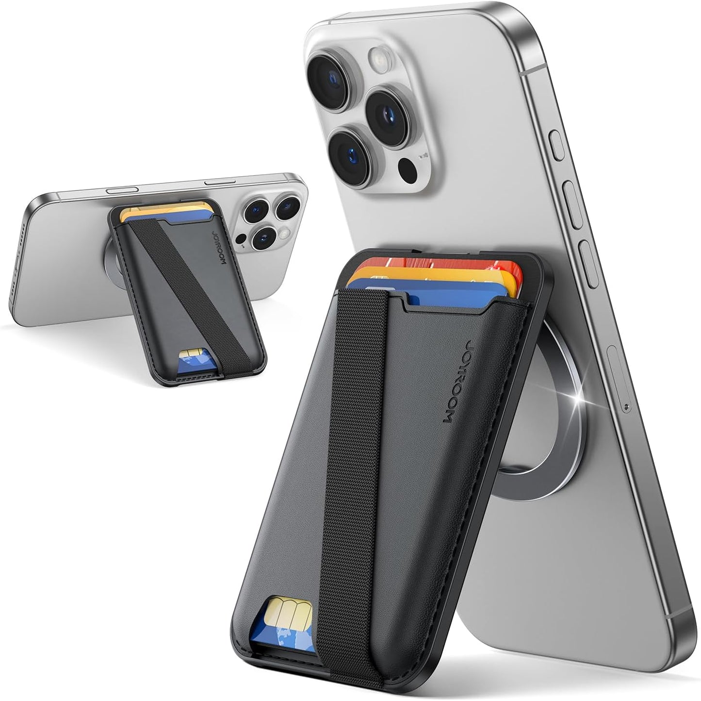 JOYROOM MagSafe Card Case, Smartphone Stand, Holder, Hand Strap