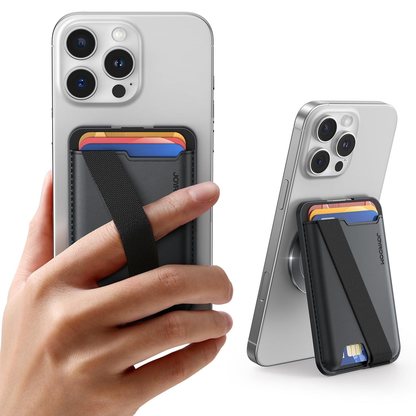 JOYROOM MagSafe Card Case, Smartphone Stand, Holder, Hand Strap
