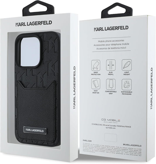 Mobile Karl Lagerfeld PU Hard Case for iPhone 16 Pro Max with Card Slot