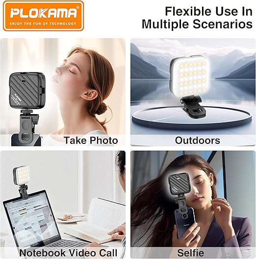 PLOKAMA U80 LED RGB Mobile Phone Light - Video Photography - Mini for Mobile Phones for Professional Photography