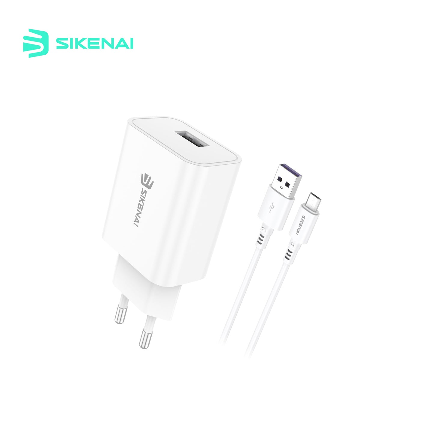 SIKENAI Adapter with Cable USB-A to Micro X3M-EU 18W