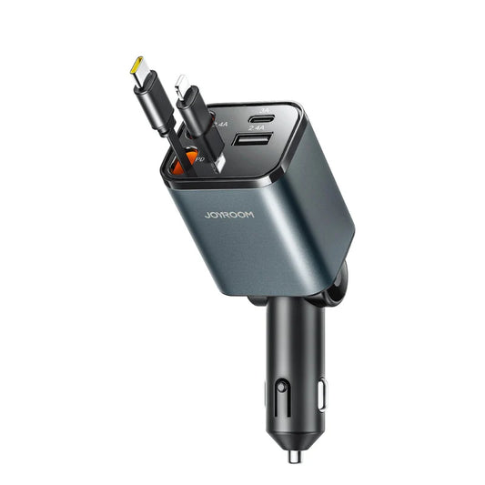 Joyroom 65W 4-in-1 Retractable Cable Car Charger