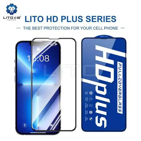 Iphone Screen lito Dustproof Full Coverage Full Glue Premium Strongest Edges Tempered Glass Screen Protector 9H Hardness