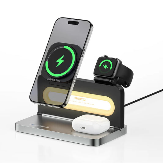 Recci 4 in 1 Wireless Charging 15W Ambient Light RCW-49