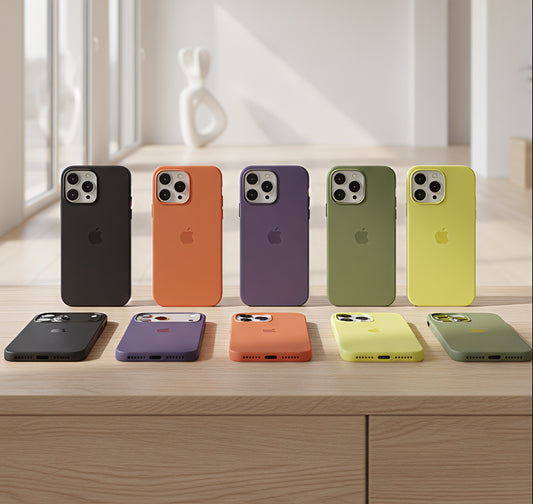 Silicone Apple Logo Case for iPhone