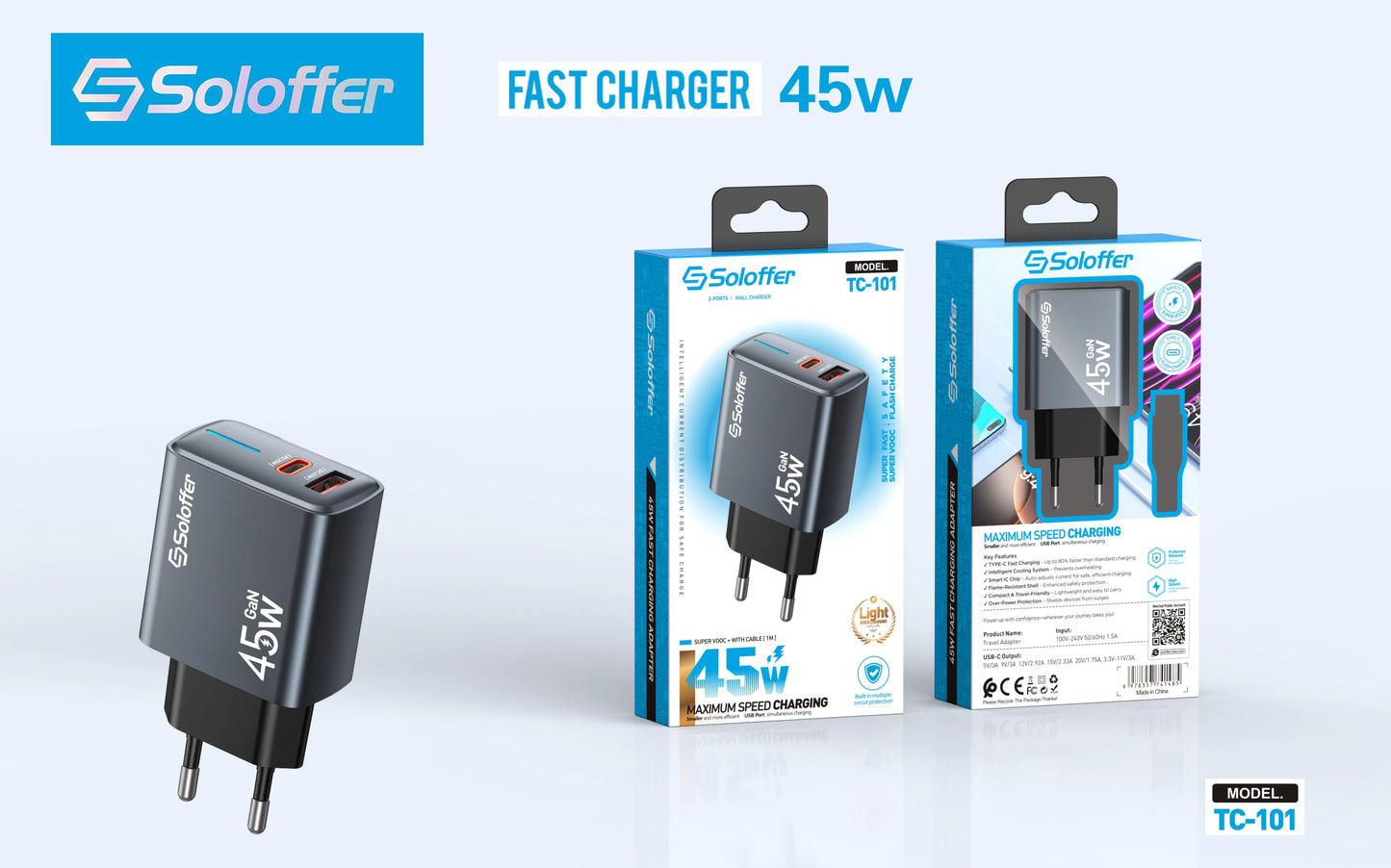 SOLOFFER TC-101 HOME CHARGER 45w