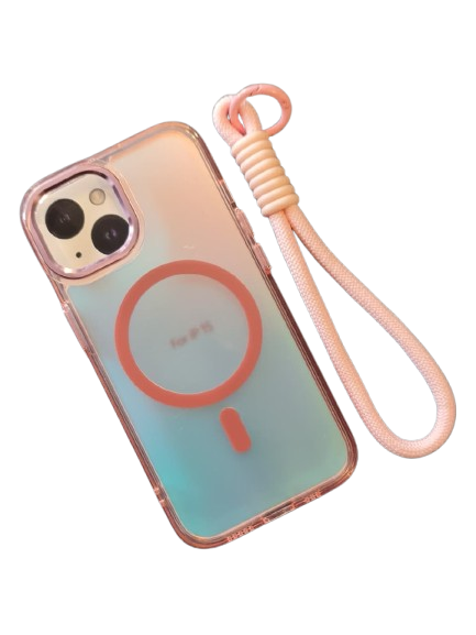 Reflective Case With Laynyard For Iphone 15