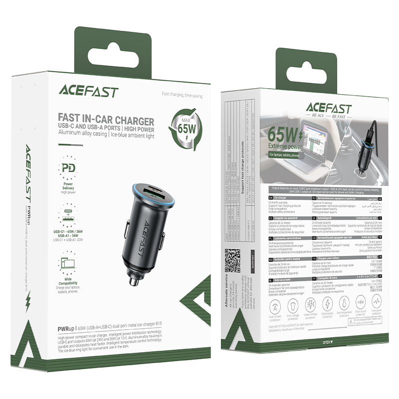 AceFast Charge Car Charger B15 65W