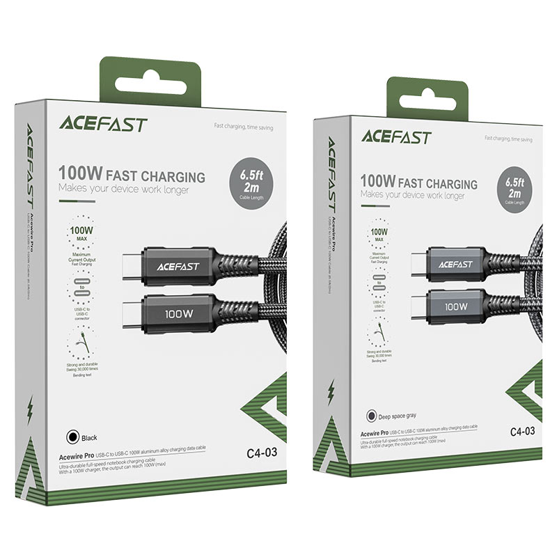ACEFAST Charging Data Cable C4-03 USB-C to USB-C 100W