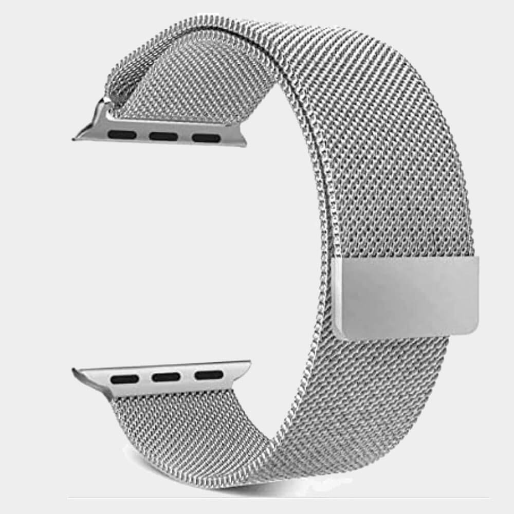 Magnetic Milanese Loop Stainless Steel Metal Strap Watch Bands For Apple Watch 38/40/41 MM Black