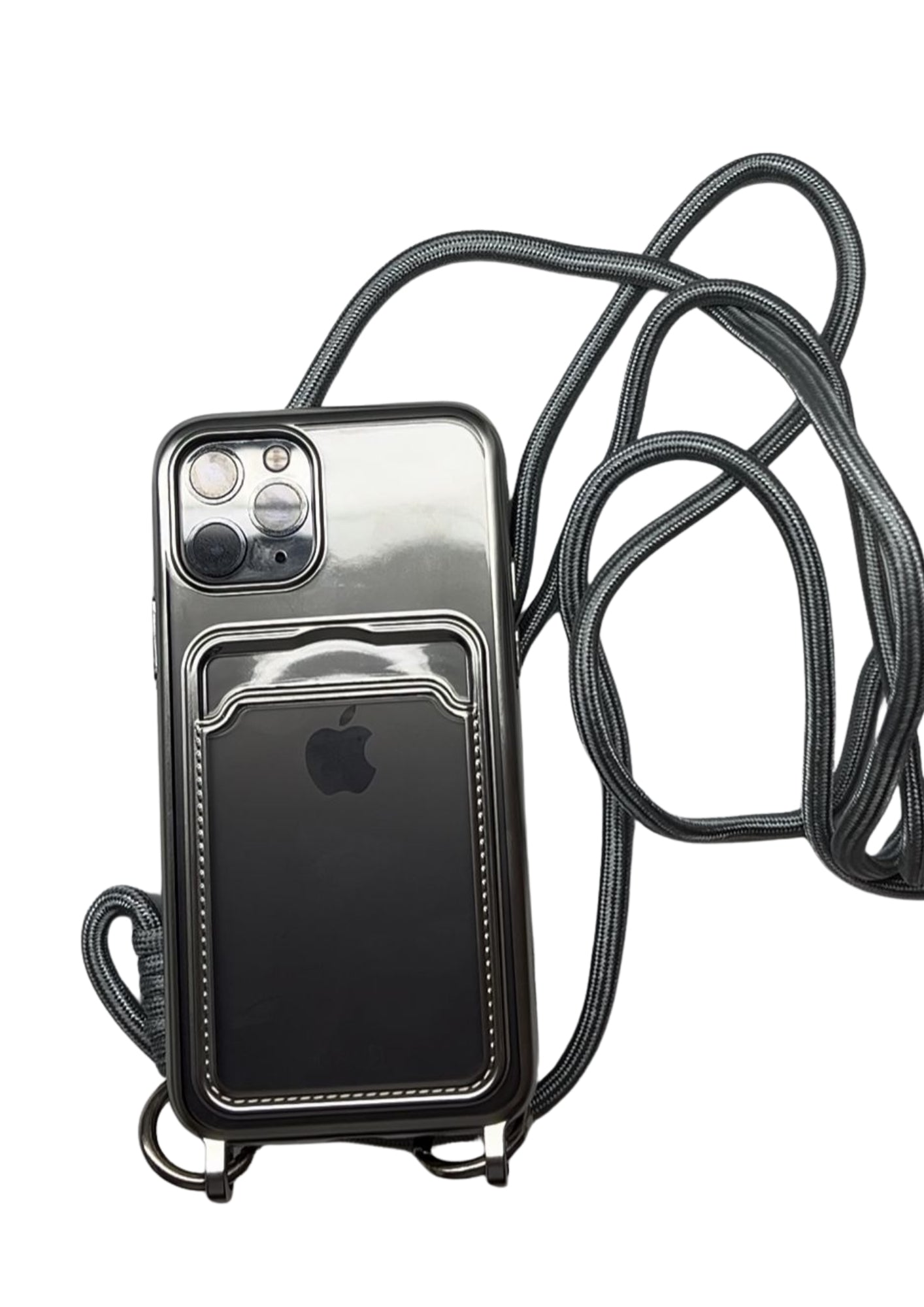 Hang Neck Strap Cord Lanyard+Card Holder Case For iPhone Shockproof Protection Cover