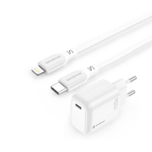 Sikenai Wall Mini Charger 20W With Cable Type-C To Lightning