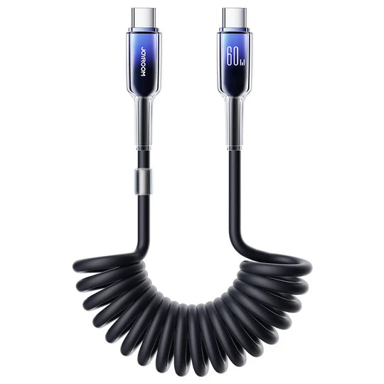 JOYROOM S-A43 Coiled Fast Charging Cable Type-C to Type-C 60W